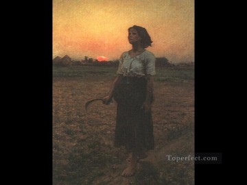 ジュール・ブルトン Painting - 田舎のひばりの歌 写実主義者ジュール・ブルトン